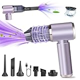 NATNAV Handstaubsauger-4 in 1 Handstaubsauger akku,7000PA Handstaubsauger Kabellos,Wiederaufladbar,Tragbar Auto Staubsauger,Kleiner Staubsauger für Reinigung von Auto,Haus und Tierhaaren(Violett 05