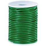 3.5mm x 20m Pflanzendraht, Bindedraht Grünt Ummantelt, Pflanzenbinder, Blumendraht für low Stress Training, Gartendraht, Pflanzenband Sichert und Schützt Blumen, Sträucher und Blumen,dicker Bindedraht
