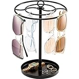 ProCase 360 drehbare Brillenständer, Brillenaufbewahrung für mehrere Brillen Ständer Sonnenbrillen Halter Sunglasses Organizer für bis zu 20 Brillen, Brillenablage Brillenhalter -Schwarz