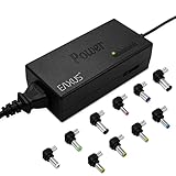 Eaxus Universal Netzteil - Ladekabel für Laptop/Notebook & Weitere Geräte - 12-24 Volt, 96 Watt, mit 10 Aufsätzen