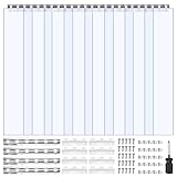 VEVOR Streifenvorhang, 213,4 cm Höhe x 122 cm Breite, 2 mm Dicke, 8 Stück transparenter PVC-Streifen-Türvorhang, Lamellenvorhang für begehbare Gefrierschränke, Kühlschränke und Lagertüren