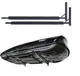 QLS Dachbox Wandhalterung 82 cm WSB.O schwarz aus Stahl zur Aufbewahrung von Dachkoffer Gartengeräte Skibox Sportgeräte Surfbrett iSUP