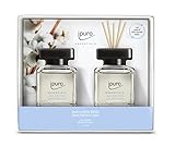 ipuro - Essentials Raumduft COTTON FIELDS 2x50ml | Raumerfrischer mit Sternanis, Vanilleblume & Geranie, Rose, Veilchen, Zedernholz Duft Aroma | Diffuser mit Stäbchen | Lufterfrischer für die Wohnung