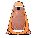 LHLYL-DP Camping-WC-Zelt, Pop-Up-Dusche, Sichtschutzzelt, Strand, Umkleidekabine, Überdachung, tragbar, Umkleiden, Campingzelte, Orange, 150 x 150 x 188 cm