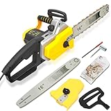 iondelce 2200W Elektro Kettensäge,Kabelgebundene Motorsäge mit einer Schnittlänge von 40.5cm und Verdickte Barriere,Automatisches Ölsprühgerät,Leicht, Geräusch