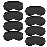 LIQWEI 8 Stück Schlafmaske Für Seitenschläfer, Lichtblockierende Augenbinde mit Gummiband Tragbare Schlafbrille Augenbinden Bequeme Nachtschlafmaske für Damen Herren Kinder