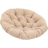 Stuhlkissen, weich, dicker Stoff, wasserdicht, 100 x 100 cm, für drinnen und draußen, hängend, für Schlafzimmer, Garten, Khaki, 90 x 90 cm