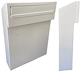 HUW - Doppelseitiger Briefkasten für Zaun - Briefkasten - Mailbox - Korrespondenzformat C4 - Korrosionsbeständigkeit - Witterungseinflüsse - Schloss - 2 Schlüssel - Durchwurfbriefkasten - Schwarz