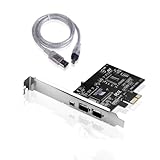 S SIENOC Desktop PCI-E Expresskarte Express Card FireWire PCI Express Schnittstellenkarte 1394a IEEE1394 Controller Erweiterungskarte mit 4 zu 6-Pin Kabel