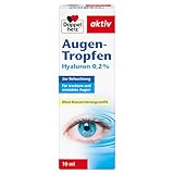 Doppelherz Augen-Tropfen Hyaluron 0,2% – Medizinprodukt ohne Konservierungsstoffe mit lindernder Wirkung bei trockenen Augen – 10 ml sterile Lösung