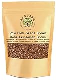 1kg braune Leinsamen, glutenfrei, sojafrei, ganze Samen - Raw Farm