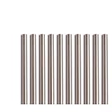 Zilimontt HSS-Drehwerkzeug-Set mit geradem Schaft, 10 Hochgeschwindigkeitsstahlstangen, 100 mm Länge, 1,5 mm - 4 mm Durchmesser, Silber, ideal für Schnitzmesser, 4,0 x 100 mm