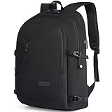 Laptop Rucksack Herren,17 Zoll Laptop Anti Diebstahl Rucksack Tasche Schulrucksack Business Notebook Rucksack Wasserdicht mit USB,Geschenk für Männer,Arbeit Reisen Schüler Jungen Teenager Schwarz