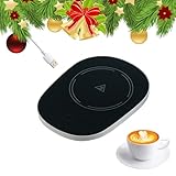 Tassenwärmer Getränkewärmer,Kaffeetassenwärmer,USB Getränkewärmer,Elektrischer Tassenwärmer,Getränkewärmer für Kakao,Milch,für Kollegen und Freunde (Schwarz)
