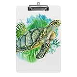 Schildkröte Grün Klemmbretter A4 Klemmbrettmappe Schreibbrett Zwischenablage Mit Low Profile Clip
