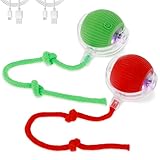 2PCS Interaktives Hundespielzeug Ball mit Schnur, Hundeball Elektrisch, Interaktiver Ball für Hunde, Rolling Ball Hund, Magie-Ball Hund, Hundespielzeug Elektrisch mit USB Aufladbar für Katzen Hunde