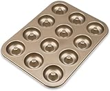 Lrocotanc Donut Backform 12er, Donut Form mit Antihaftbeschichtung, Hochwertige Donut Blech mit Ausgezeichneter Wärmeleitung, Form für Gleichmäßig Geformte Donuts