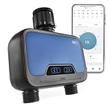 EMOS - smarte Bewässerungsuhr mit 2 Ausgängen mit App, Bluetooth - ZigBee-Hub erforderlich - Batteriebetrieb - automatisierte Bewässerungs-Steuerung 1min–24h, 8bar, 35 l/min - für 1″ und 3/4″ Gewinde