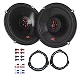 JBL Stage3 627F Lautsprecher mit Einbauset passend für Mercedes C-Klasse S204 2007-2014 Türen vorne/hinten 450W 165mm 2 Wege Koax