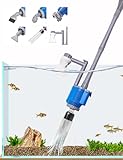 boxtech Aquarium Elektrisch Sand Kies Reiniger, Fischbehälter Staubsauger, Wasserwechsel Pumpe, Wasserdusche, Gravel Cleaner für Große und Kleine Fish Tank mit 86cm Grifflänge (Elektrisch Pumpe 28W)