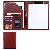 OTBK Dokumenten Organizer Portfolio Praktische Taschen Kartenfächer Recyclingpapier Notizblock Konferenz Contractor Executive (Color : Blue, Size : 8-Digit Calculator)