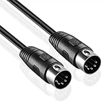 Getaria MIDI-Kabel 5 polig DIN Stecker, Audiokabel für Elektronische Piano, MIDI Tastatur, Audio Interface, Sequenzer, Drum-Maschine, Sampler, Fußschalter Multi-Effekt-Pedal (1, MIDI KABLES-5M)