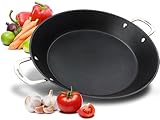 endusor Paella Pfanne INDUKTION Ø 38cm mit Antihaft-Beschichtung | 6-8 Personen | alle Herdarten + Backofen + Gasgrill | Professionelle Paellapfanne aus hochwertigem Aluminium