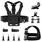 Action Kamera Halterung,Brustgurt Actioncam,Action Cam Brustgurt,Einstellbarer Brustgurt Halterung,Brustgurt Halterung,Action Kamera Zubehör Kit,Halterung Gurtsystem Chest Mount Kompatibel