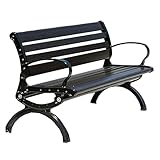 ZPRYZHD Robuste Sitzbank Outdoor, 2-Sitzer-Gartenbänke, Gartenbank mit Rückenlehne für Den Außenbereich, Geeignet für Garten, Terrasse und Gewerbliche Nutzung(Small)