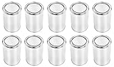 BenBow Weißblechdose 10x 1000 ml mit Eindrückdeckel - luftdicht, undurchsichtig, leer, rund - Aufbewahrungsbehälter