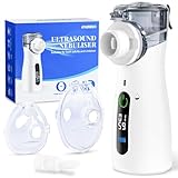 OMBROA Inhalationsgerät Kinder & Inhaliergeräte für Erwachsene, Aufladbarer Inhalator, Ultraschall Nebulizer, Ultra Leise Inhalatoren, Mit Mundstück und 2 Masken, Suitable for Home & Travel