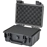 HMF ODK100 Outdoor-Fotokoffer, Transportkoffer mit Rasterschaumstoff | 23 x 19 x 11 cm