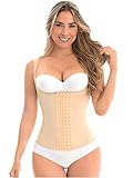 Fajas MYD C-4055 Fajas Colombianas Reductoras y Moldeadoras Kompressionsweste Shaper für Damen, 4055 Beige, Medium