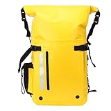EVTSCAN Wasserdichter Trockensack, 30L Wasserdichter Tauchsack Schnorchel Rucksack Ausrüstung zum Schwimmen River Tracing Driften Trocken Nassabscheidung(Gelb)