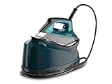 Rowenta Compact Steam Pro Dampfbügelstation, 6,2 Bar Hochdruckdampf, 310 G/Min Dampfstoß, 1,1 l Wassertank, kompaktes Design, effizienter Kalkkollektor, Kunststoff, X-Large, Blau/Schwarz, DG7621
