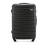 WITTCHEN Stabiler Großer Koffer Trolley Koffer Reisekoffer Schwarz ABS Hartschalen Trolley 4 Rollen Kombinationsschloss