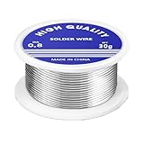 Lötzinn 0.8mm,30g,Lötzinn Mit Flussmittel,Lötdraht,Solder Wire,Lötzinn,Lötzinn Bleifrei Mit Kolophonium Kern,Für Die Reparatur Und Den Heimwerker Von Elektronischen Elektrischen Lötkomponenten