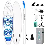 FunWater 10'6'–11'6' SUP Board, aufblasbares Stand-Up Paddle Board für alle Könnensstufen, ideal für Einsteiger & Familien, mit Anti-Rutsch Eva-Deck, Paddel, Pumpe & komplettem Zubehör