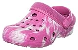 Brandsseller Kinder Hausschuhe Clogs Gefüttert Gartenschuhe Farbverlauf Pink/Weiß 32