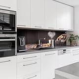 Dedeco Küchenrückwand mit Motiv: Kaffee V3, 70x50cm, Spritzschutz für Küchen aus 3mm-Aluminium in Classic matt – fugenlos, hitzebeständig, leicht zu reinigen, wasserfest, Made in Germany