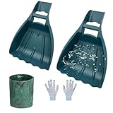 Niesel Laubsammler, Laubbesen mit ergonomischem Griff, robust, leicht, robust, ergonomisch, für Rasen und Reinigung