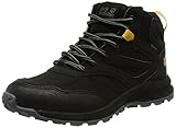 Jack Wolfskin Unisex Kinder Woodland Texapore Mid K, Black / Burly Yellow Xt, 37 EU