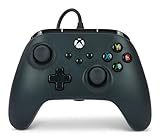 Kabelgebundener PowerA Controller für Xbox Series X|S und Windows 10/11 - Schwarz, Gamepad, kabelgebundener Videospiel-Controller, Gaming-Controller, kompatibel mit Xbox One, Offiziell lizensiert