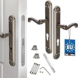 KOTARBAU Türdrücker 72 mm PZ Türgriff Türbeschlag Türklinke Drückergarnitur Langschild Türdrückergarnitur Innentür Außentür Handgriff Torbeschlag