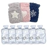 9er Set Taschenwärmer Wiederverwendbar,Handwärmer Weihnachten, Fingerwärmer mit 3 Hand Warmer Bag Plüsch, Liebe Stern,Schnee flocke, Kleine Geschenke Adventskalender Kinder Erwachsene,13x8cm