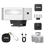 ZENIKO ZF08 Mini Kamera Flash Blitzgerät Speedlite Aufsteckblitz GN16,5 Leistungsstufen,CCT 6500k ±200k mit Universal-Hot-Shoe-Mount für Sony/Canon/Nikon/Panasonic/Olympus(Silber,ZF08)
