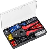 Meister Crimpzangen-Set 1200-teilig - Inklusive Aderendhülsen - Vierkant-Crimpung - Polypropylen, Crimpzangen-Aderendhülsen-Set, Crimping-Set, Crimp-Zangen-Set, Aderendhülsenzange, 1738520