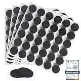 moinkerin 144 Stücke Filzgleiter Selbstklebend 15mm filzgleiter für stühle 5mm Dicke Möbel Filzgleiter für Möbelfüße Stuhlbeine, Hartholzböden(Schwarz,15mm)