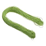 QUARKZMAN 1mm Gewachster Faden 109 Yard Gewachster Polyesterfaden Grasgrüner Wachsfaden für Armbandherstellung, Halsketten, Perlen, Schmuckherstellung und DIY-Handwerk