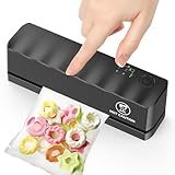 EVARY Mini Folienschweißgerät,Wiederaufladbar Tragbare Siegelmaschine,5 Temperatureinstellungen,Versiegelungsmaschine für Wohnzimmer,Camping,Snack-Tüten,DIY-Plastikbeutelverschluss und vieles mehr